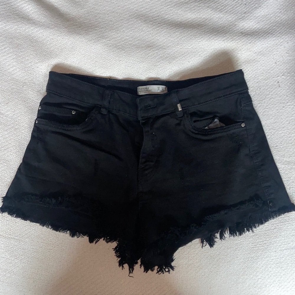 Bershka High Rise Jean Shorts